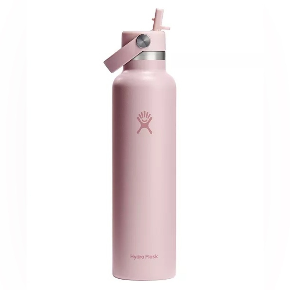 Hydro Flask Blush Pink Bottle 24 oz Standard Mouth with Flex Straw Cap